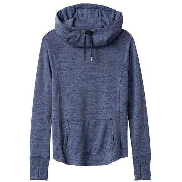 Athleta Techie Sweat Cowl Neck Hoodie XXS Long Sleeve, Front Pocket, Thumb Hole - Picture 13 of 13